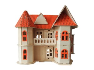 Słodki domek składanka drewniana puzzle 3D