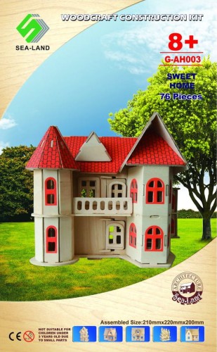 Słodki domek składanka drewniana puzzle 3D G-AH003 Sea-Land