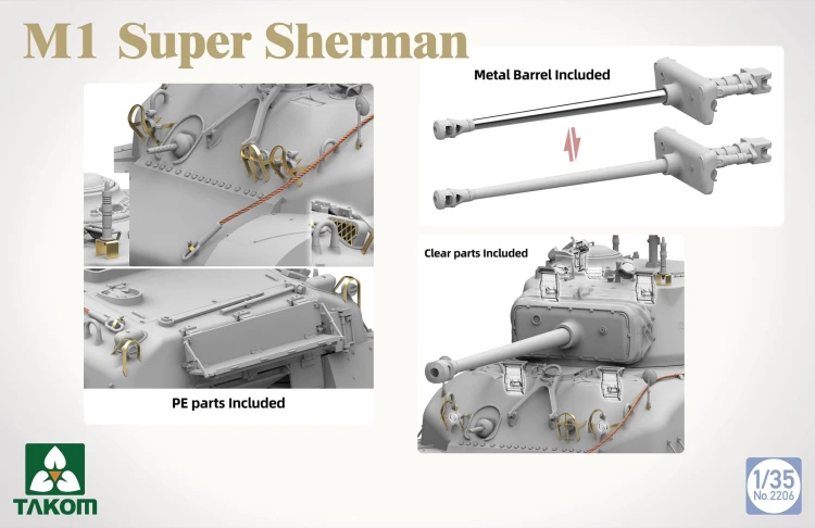 Czołg M1 Super Sherman 2206 Takom
