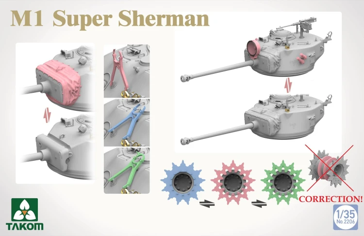 Czołg M1 Super Sherman 2206 Takom