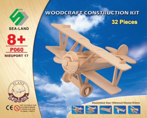 Samolot Nieuport 17 składanka drewniana puzzle 3D P060 Sea-Land