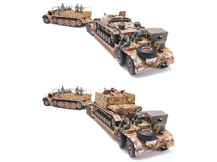 Ciągnik półgąsienicowy FAMO & przyczepa Sd.Ah.116 35246 Tamiya