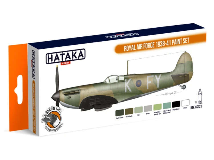 Zestaw farb celulozowych Royal Air Force 1938-41 HTK-CS121 Hataka