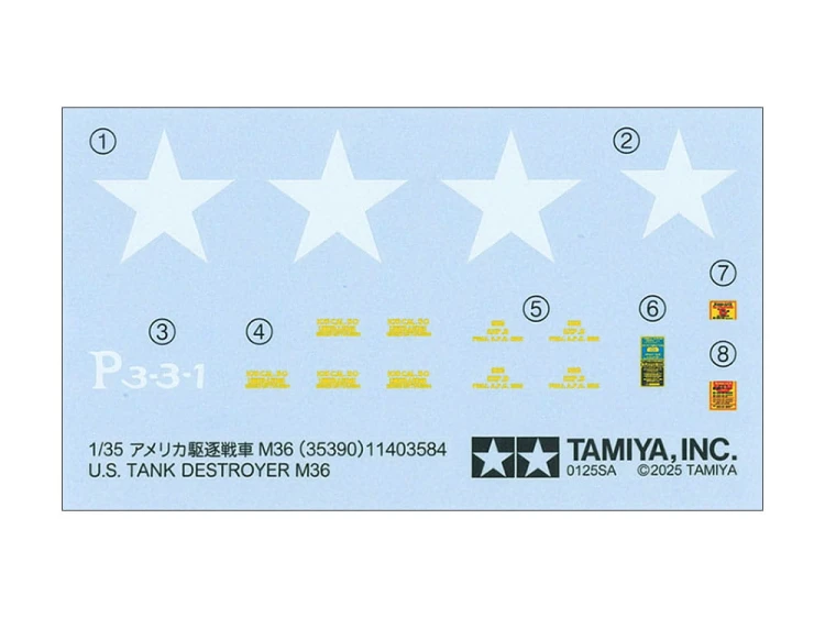 Niszczyciel czołgów U.S. Tank Destroyer M36 Jackson 35390 Tamiya