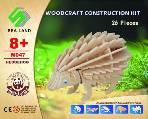 Jeż składanka drewniana puzzle 3D M047 Sea-Land