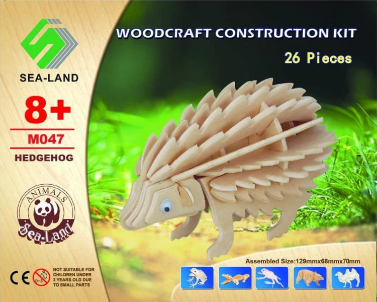 Jeż składanka drewniana puzzle 3D M047 Sea-Land