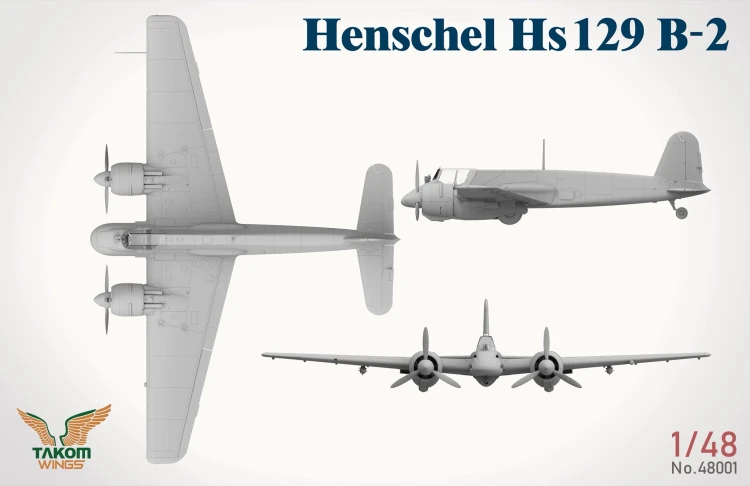Samolot Henschel Hs 129 B-2 w/Interior 48001 Takom
