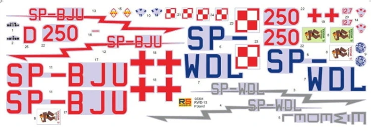 Samolot RWD-13S/ST Polish touring plane 92301 RS Models