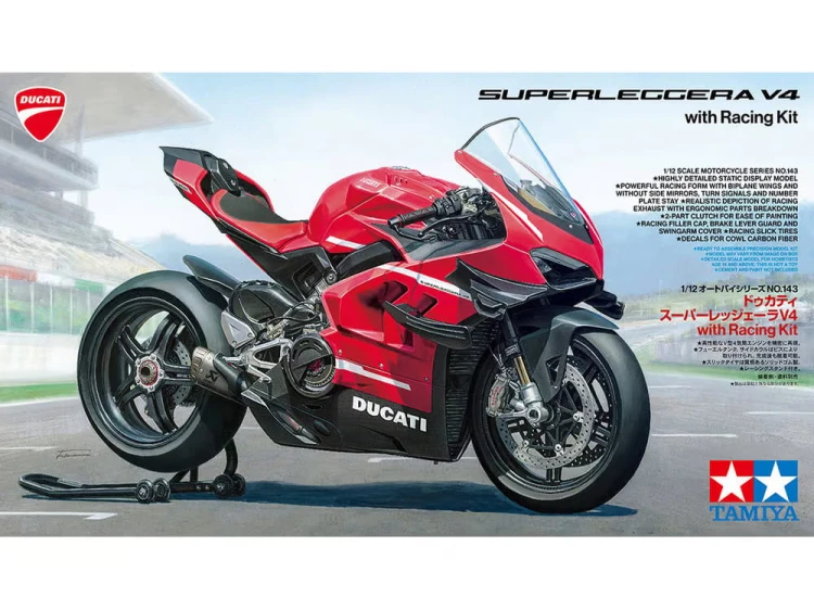 Ducati Superleggera V4 with Racing Kit 14143 Tamiya