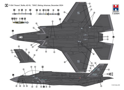 Samolot F-35A Husarz Polish Air Force 72084 Hobby 2000