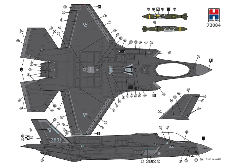 Samolot F-35A Husarz Polish Air Force 72084 Hobby 2000