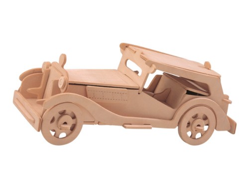 Samochód MG TC składanka drewniana puzzle 3D P016 Sea-Land