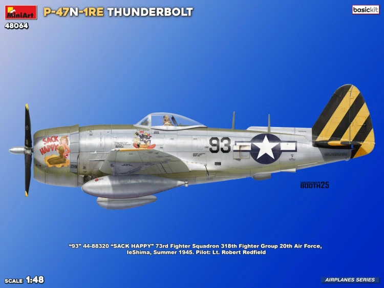 Samolot Republic P-47N-1RE Thunderbolt Basic Kit 48064 MiniArt