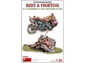Figurki Rest & Fighting U.S. Soldiers w/WLA Motorcycles 53068 MiniArt