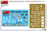 Działo Sd.Kfz.234/4 with Crew Schwerer Panzerspahwagen 7,5cm 53014 MiniArt