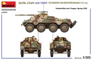Działo Sd.Kfz.234/4 with Crew Schwerer Panzerspahwagen 7,5cm 53014 MiniArt