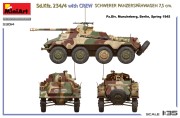 Działo Sd.Kfz.234/4 with Crew Schwerer Panzerspahwagen 7,5cm 53014 MiniArt