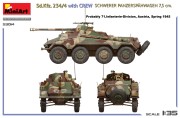 Działo Sd.Kfz.234/4 with Crew Schwerer Panzerspahwagen 7,5cm 53014 MiniArt