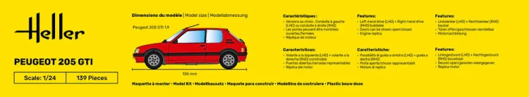 Peugeot 205 GTI 82705 Heller