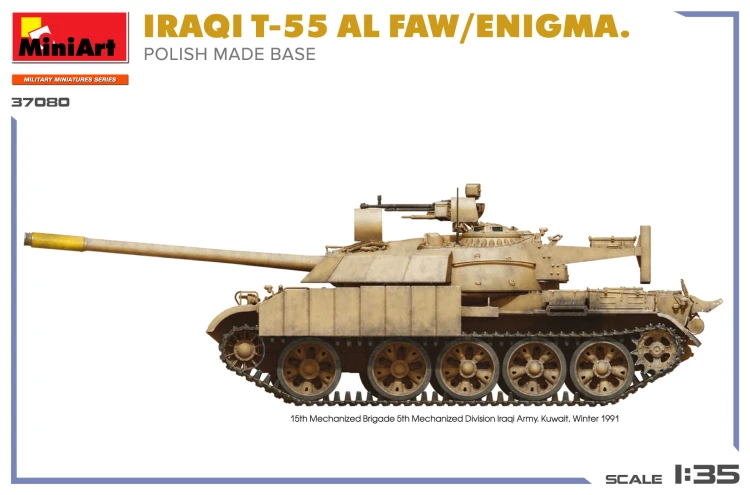 Czołg Iraqi T-55 Al Faw/Enigma Polish Made Base 37080 MiniArt