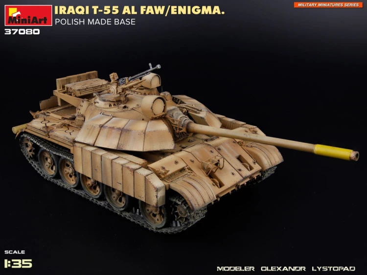 Czołg Iraqi T-55 Al Faw/Enigma Polish Made Base 37080 MiniArt