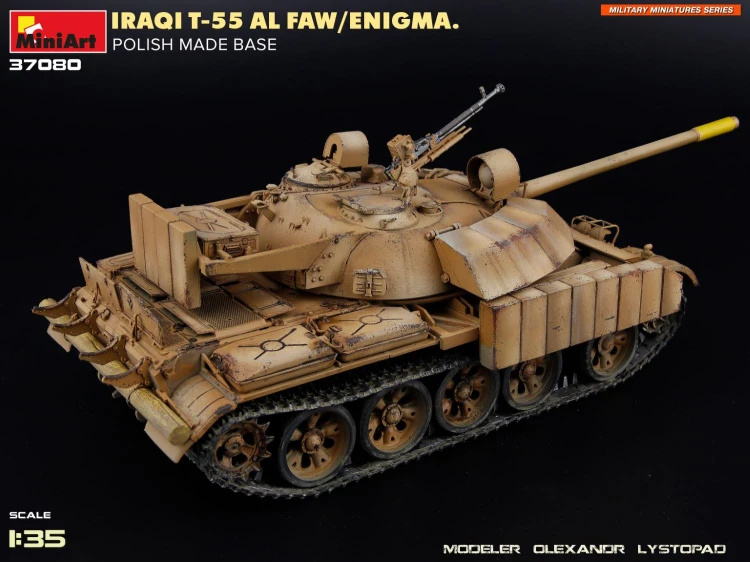 Czołg Iraqi T-55 Al Faw/Enigma Polish Made Base 37080 MiniArt