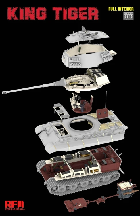 Czołg Sd.Kfz.182 Pz.Kpfw VI Tiger Ausf.B Full Interior RM-5146 RFM