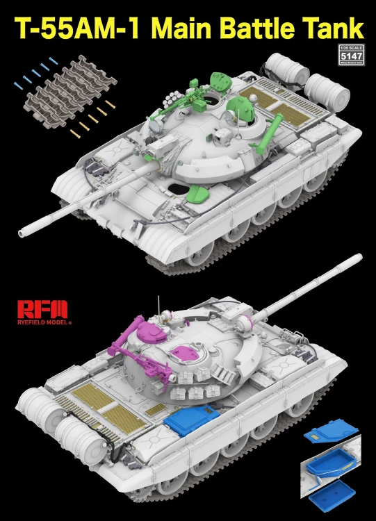 Czołg T-55AM-1 RM-5147 RFM