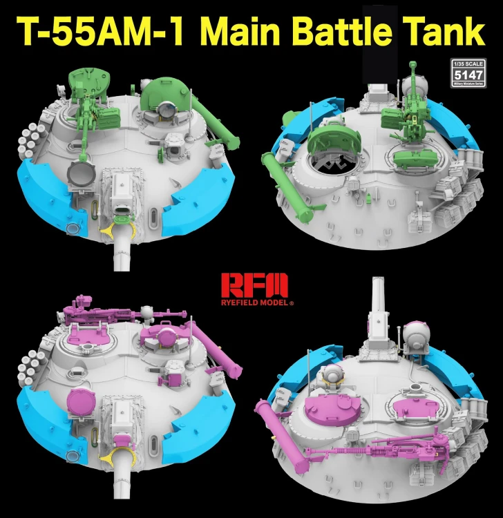 Czołg T-55AM-1 RM-5147 RFM