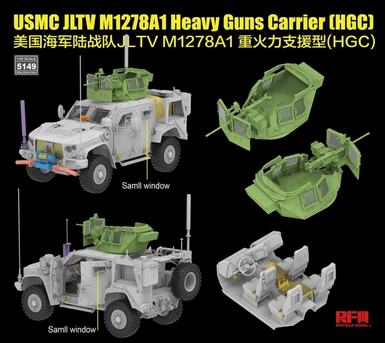Pojazd opancerzony USMC JLTV M1278A1 Heavy Guns Carrier (HGC) RM-5149 RFM