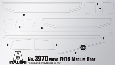 Volvo FH16 Medium Roof 3970 Italeri