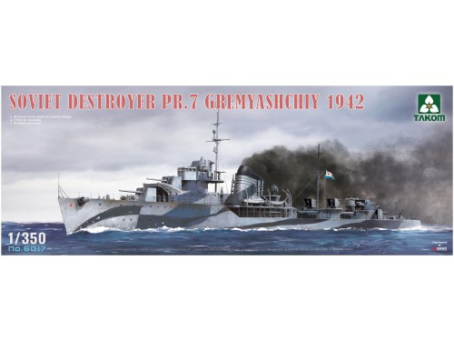 Okręt niszczyciel PR.7 Gremyashchiy 1942 Soviet Destroyer 6017 Takom