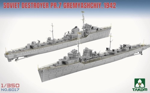 Okręt niszczyciel PR.7 Gremyashchiy 1942 Soviet Destroyer 6017 Takom