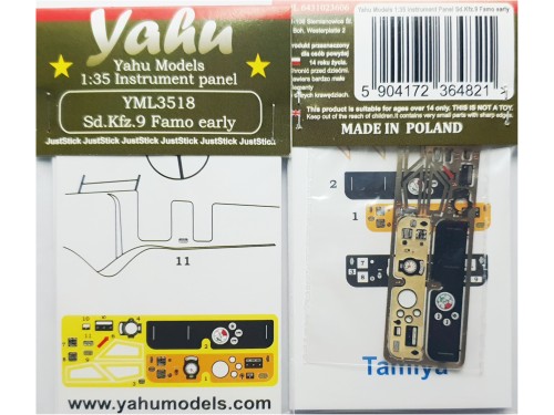 Fototrawiona tablica przyrządów do Sd.Kfz.9 Famo Early YML3518 Yahu