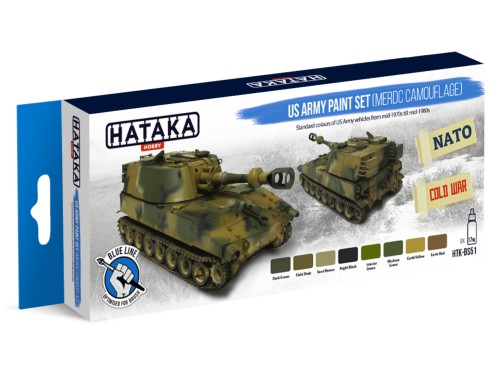 Zestaw farb akrylowych US Army (MERDC Camouflage) HTK-BS51 Hataka