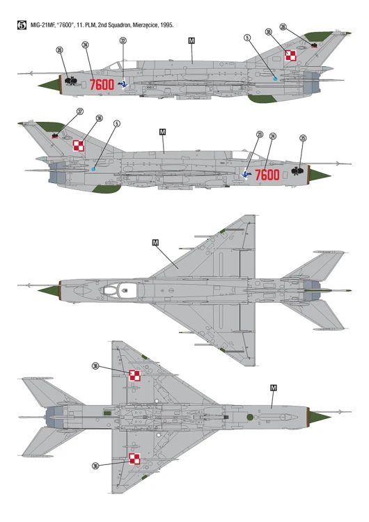 Samolot MiG-21MF Polish Air Force 32019 Hobby 2000