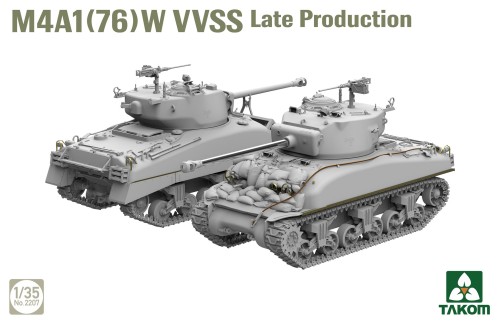 Czołgi Sherman² Box M4A1(76W) VVSS Late & M51 Degem Alef 2207W Takom