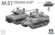 Czołg M4A1 (76)W VVSS & M51 Degem Alef & U.S. Army 1/4 Ton 2207W Takom