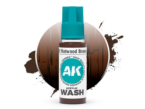 Wash modelarski Rootwood Brown Acrylic Wash AK19301 AK Interactive