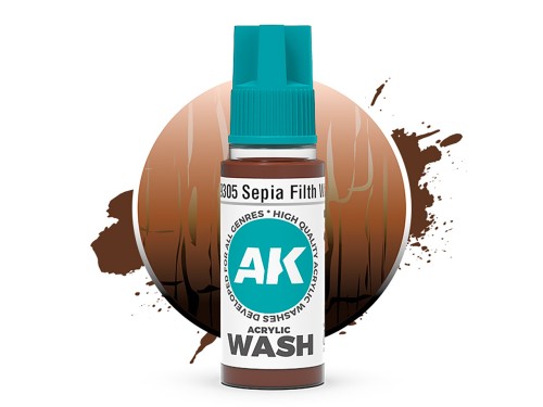 Wash modelarski Sepia Filth Acrylic Wash AK19305 AK Interactive