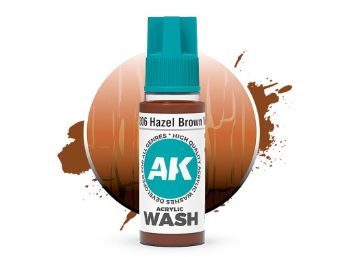 Wash modelarski Hazel Brown Acrylic Wash AK19306 AK Interactive
