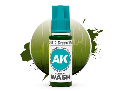 Wash modelarski Green Acrylic Wash AK19312 AK Interactive