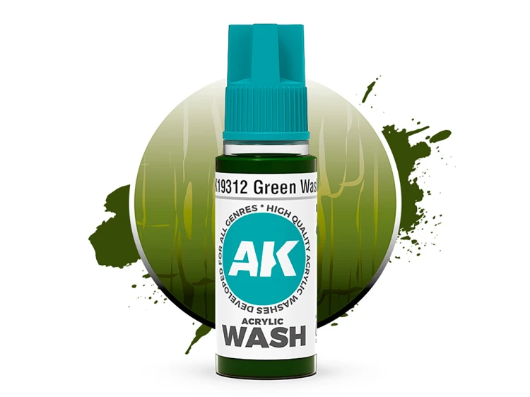 Wash modelarski Green Acrylic Wash AK19312 AK Interactive