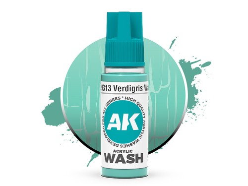 Wash modelarski Verdigris Acrylic Wash AK19313 AK Interactive