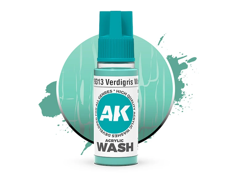 Wash modelarski Verdigris Acrylic Wash AK19313 AK Interactive