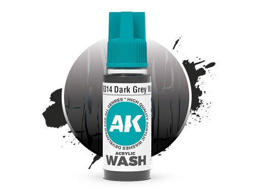 Wash modelarski Dark Grey Acrylic Wash AK19314 AK Interactive