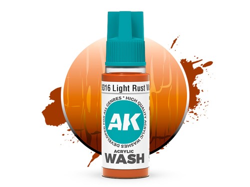 Wash modelarski Light Rust Acrylic Wash AK19316 AK Interactive