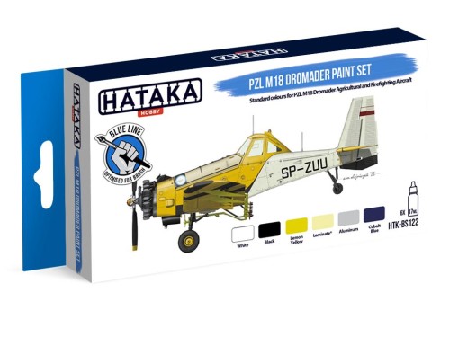 Zestaw farb akrylowych PZL M18 Dromader HTK-BS122 Hataka