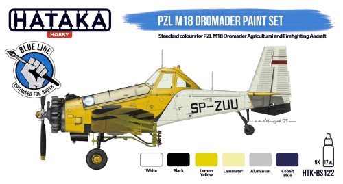 Zestaw farb akrylowych PZL M18 Dromader HTK-BS122 Hataka