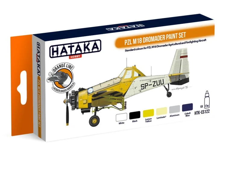 Zestaw farb celulozowych PZL M18 Dromader HTK-CS122 Hataka